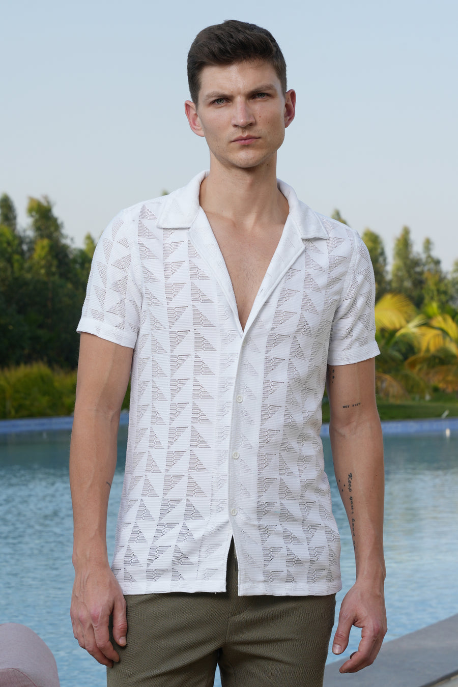 Avani - Crotchet Shirt - White