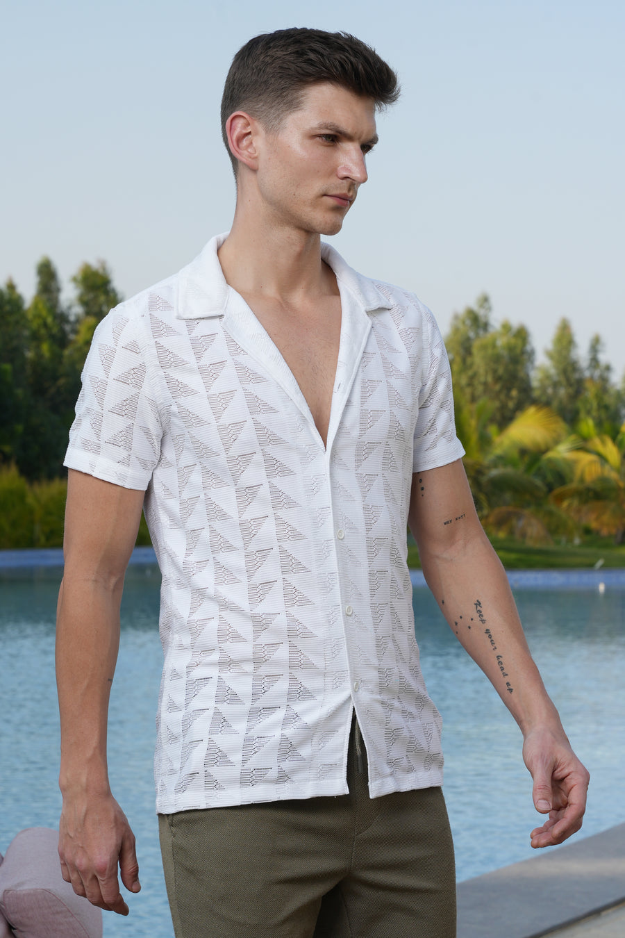 Avani - Crotchet Shirt - White