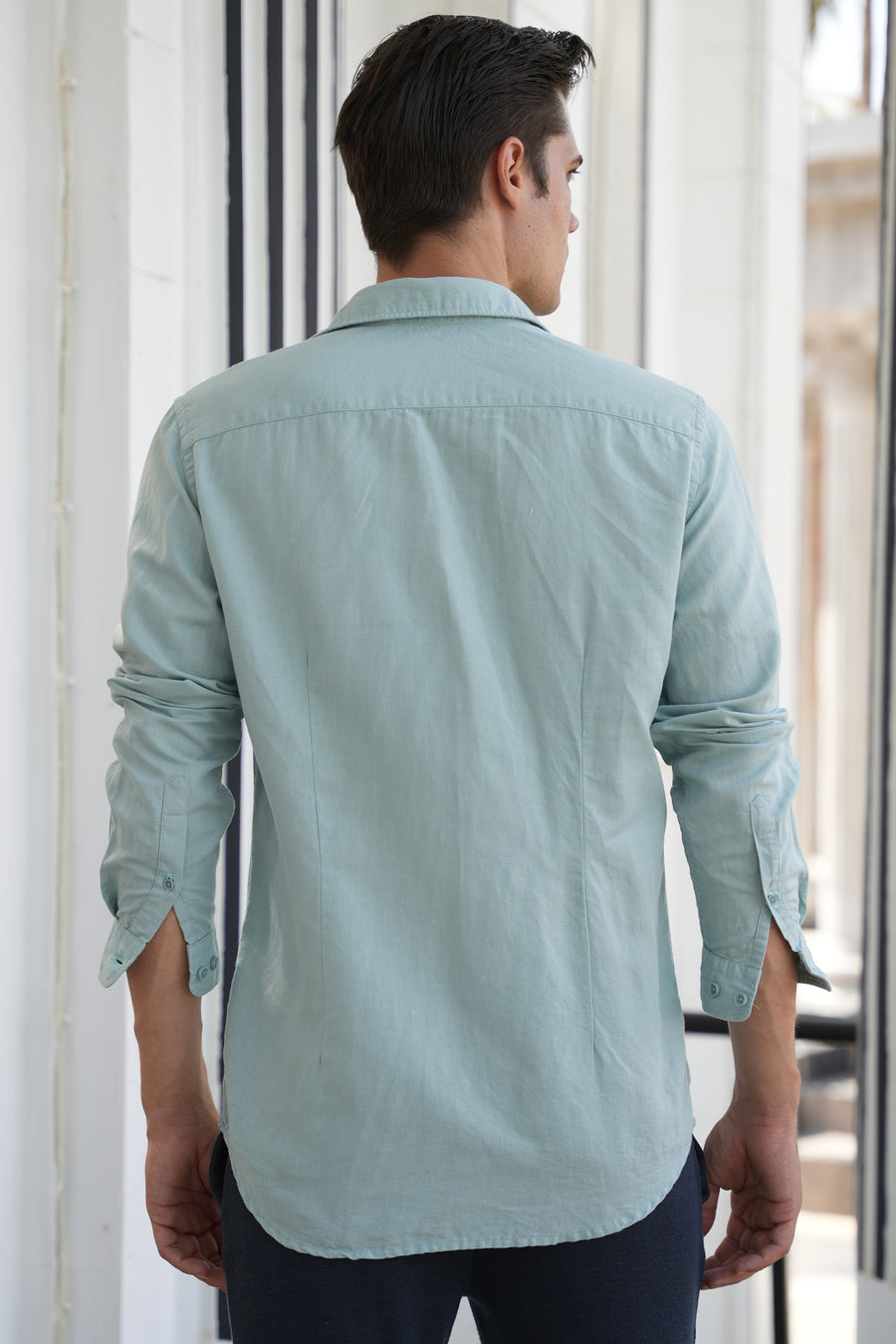 Fruel - Cotton Linen Shirt - Green