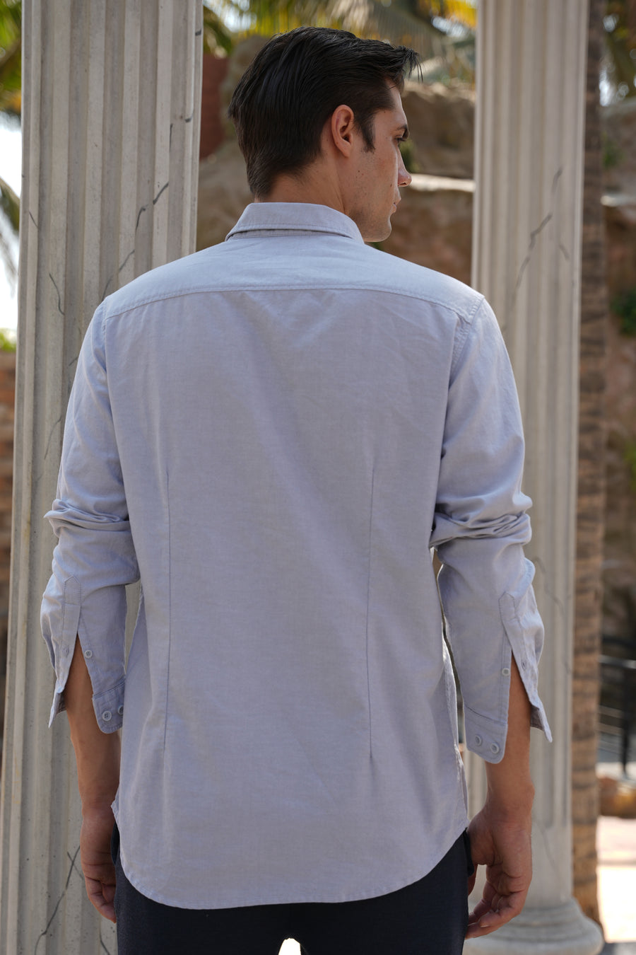 Vibe - Oxford Solid Shirt - Grey