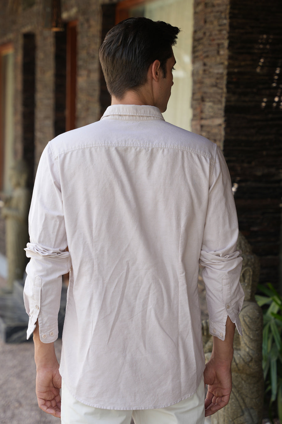 Vibe - Oxford Solid Shirt - Beige