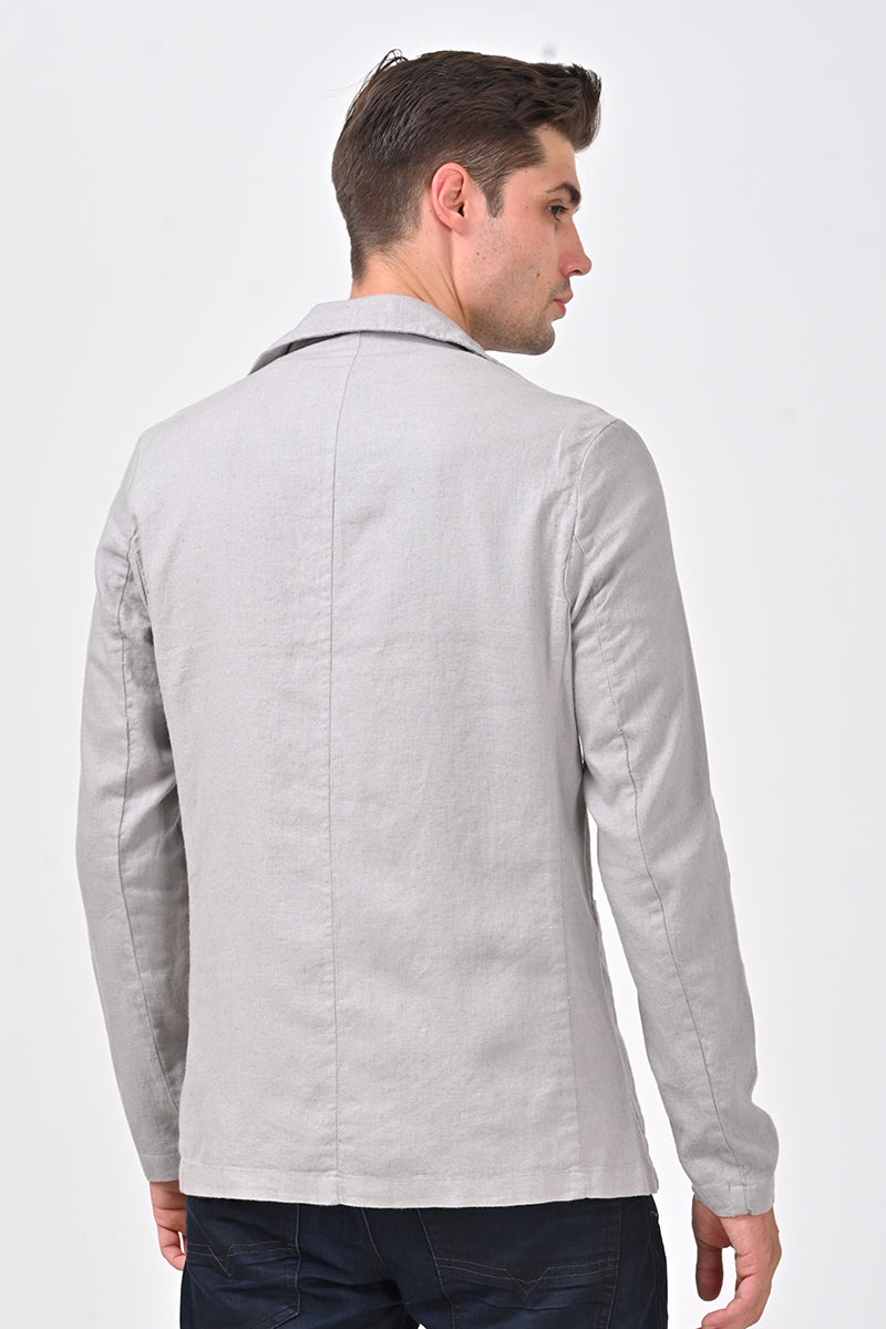 Aruba - Linen Cotton Blazer - Grey