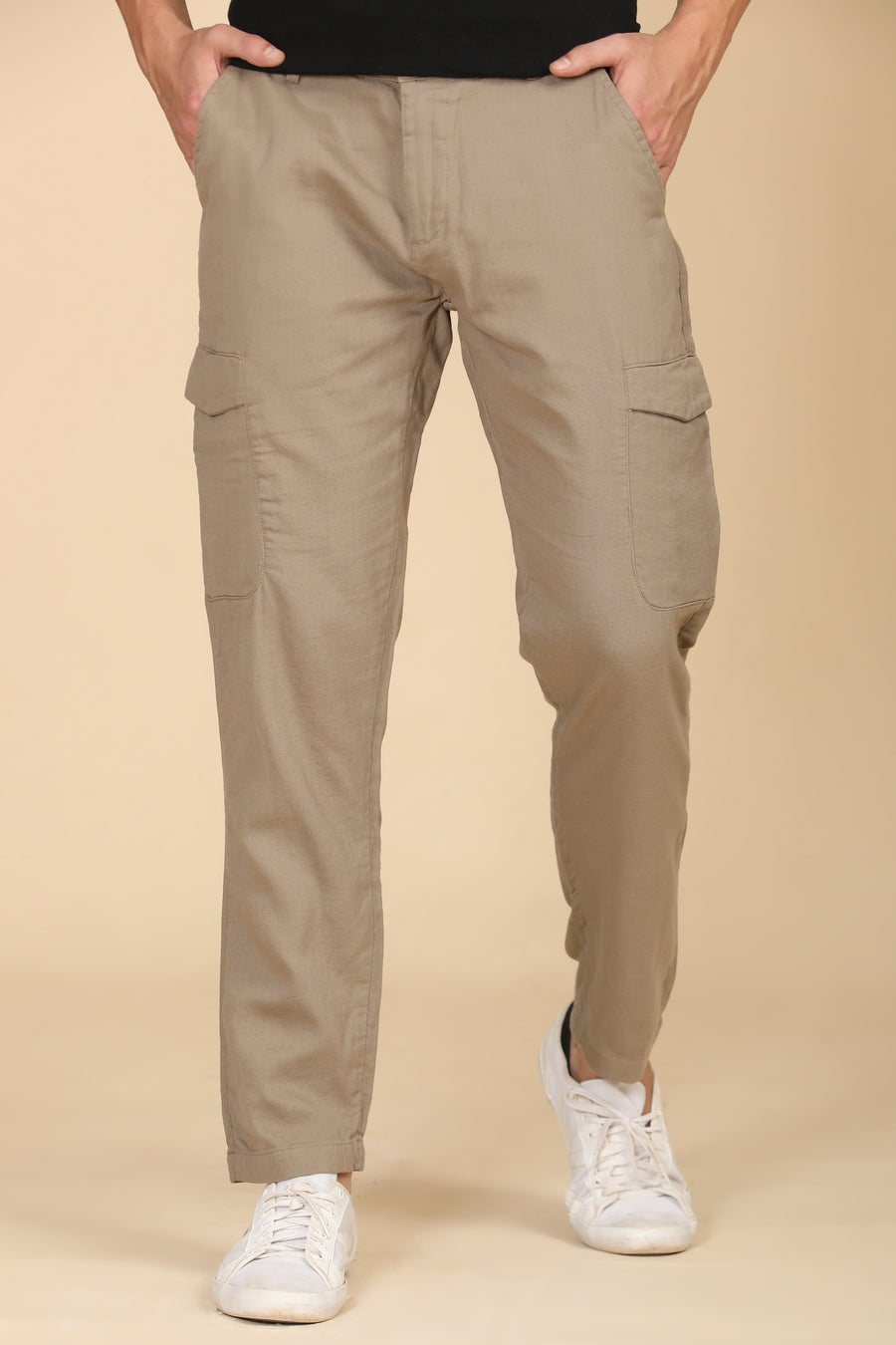 Aubrie - Double Layered Cargo Trouser - Khaki