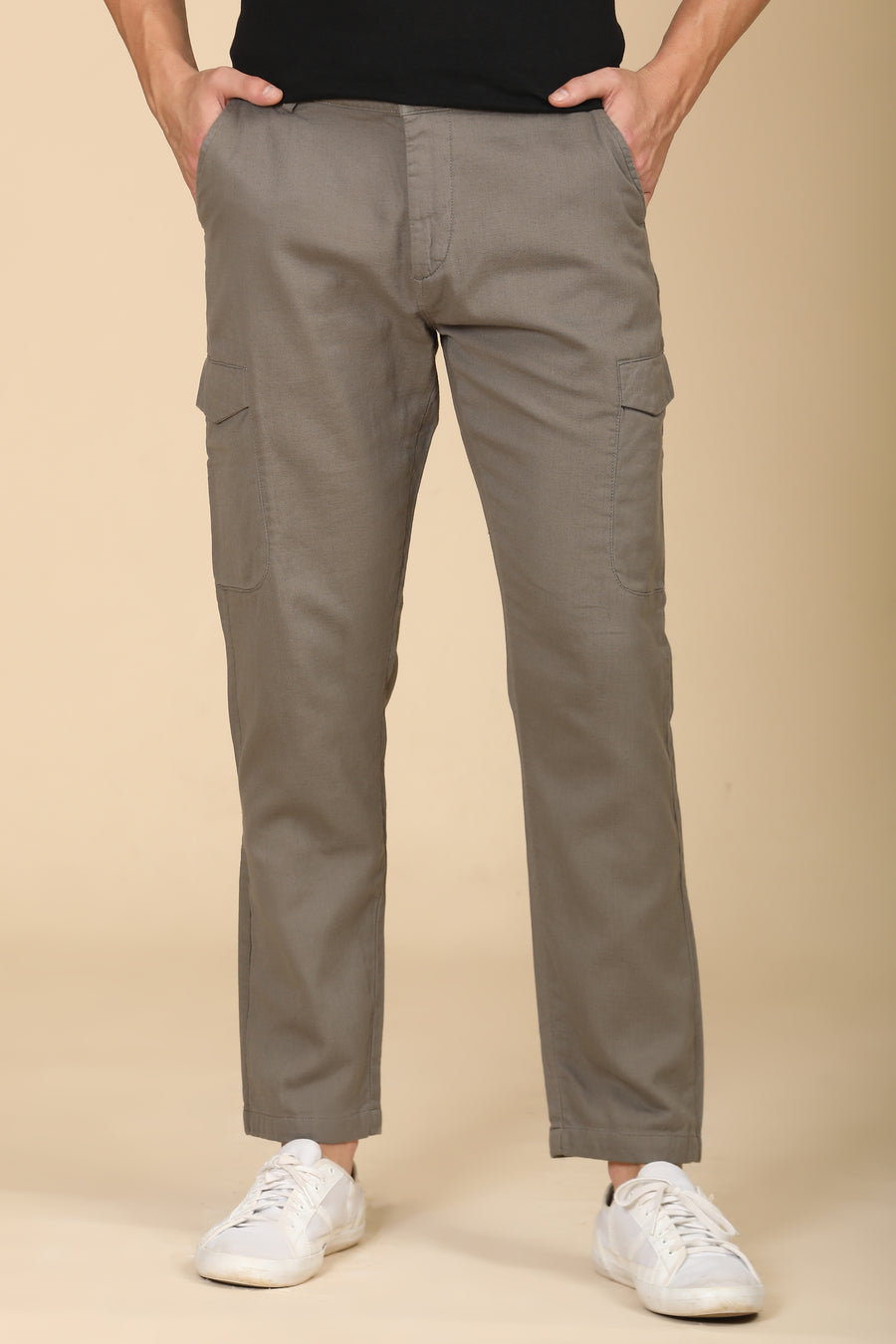 Aubrie - Double Layered Cargo Trouser - Grey