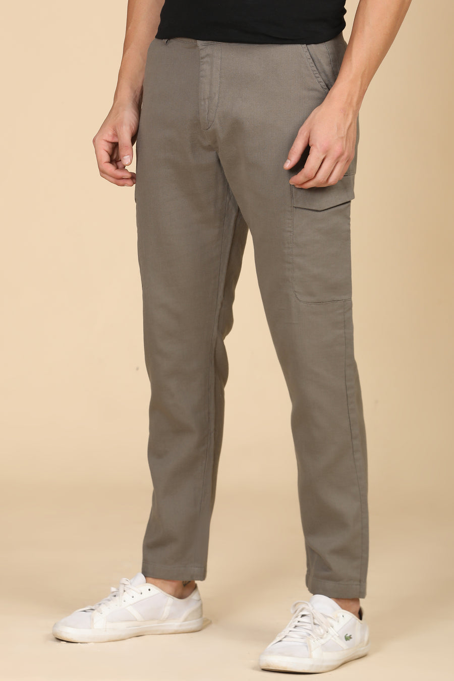 Aubrie - Double Layered Cargo Trouser - Grey