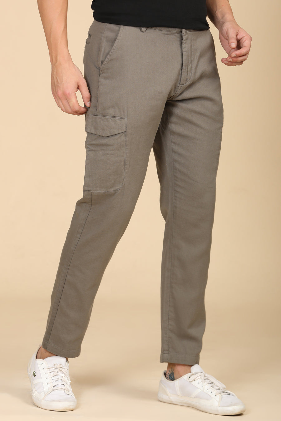 Aubrie - Double Layered Cargo Trouser - Grey