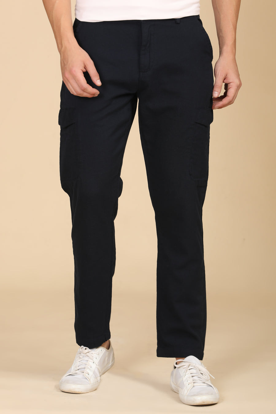 Aubrie - Double Layered Cargo Trouser - Navy