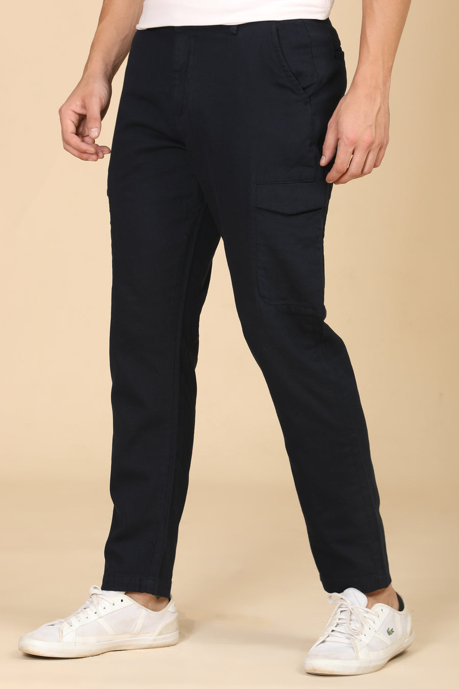 Aubrie - Double Layered Cargo Trouser - Navy