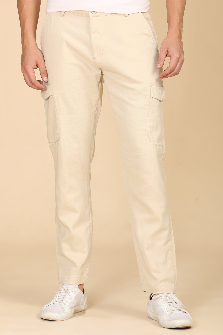 Aubrie - Double Layered Cargo Trouser - Beige