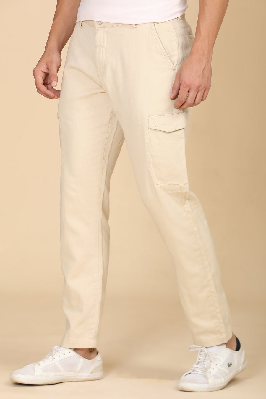 Aubrie - Double Layered Cargo Trouser - Beige