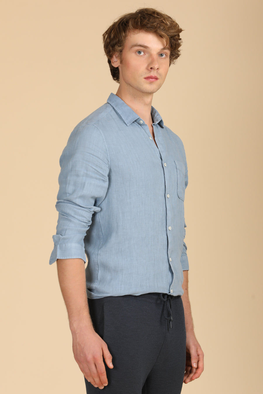 Palmas - 100% Linen Shirt - Blue