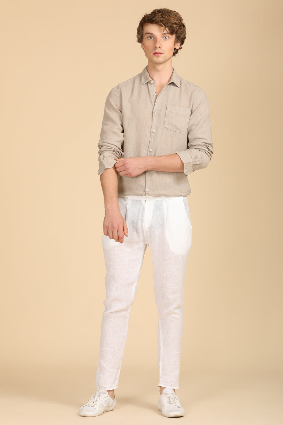 Palmas - 100% Linen Shirt - Beige