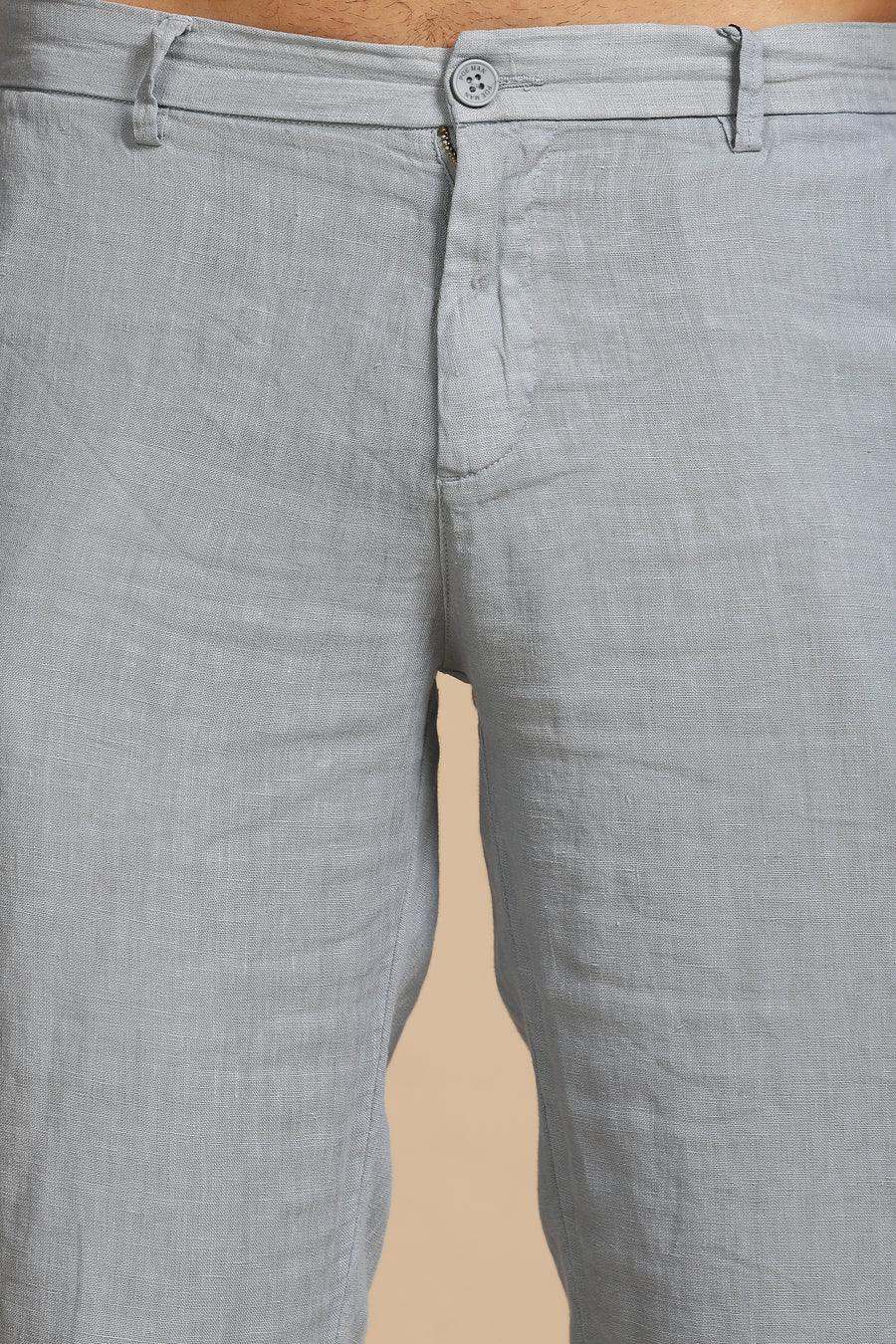 Lenovo - 100% Linen Trouser - Lt Blue