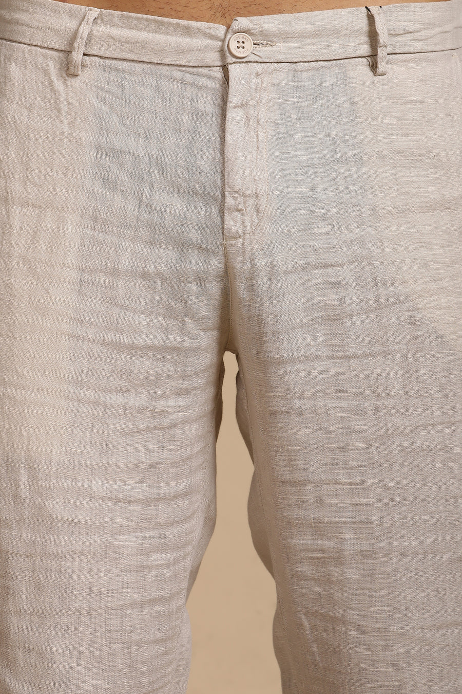 Lenovo - 100% Linen Trouser - Stone