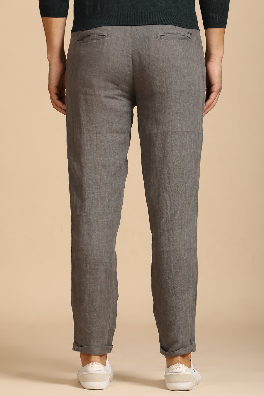 Lenovo - 100% Linen Trouser - Dk Grey