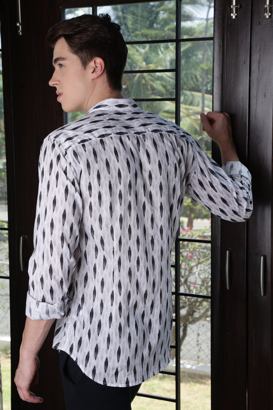 Selium - Geometric Printed Shirt - White