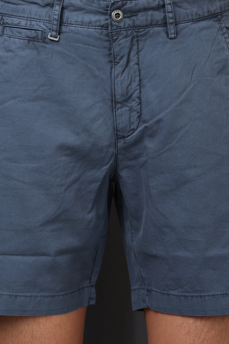 Scarlar - Detailed Cotton Shorts - Blue