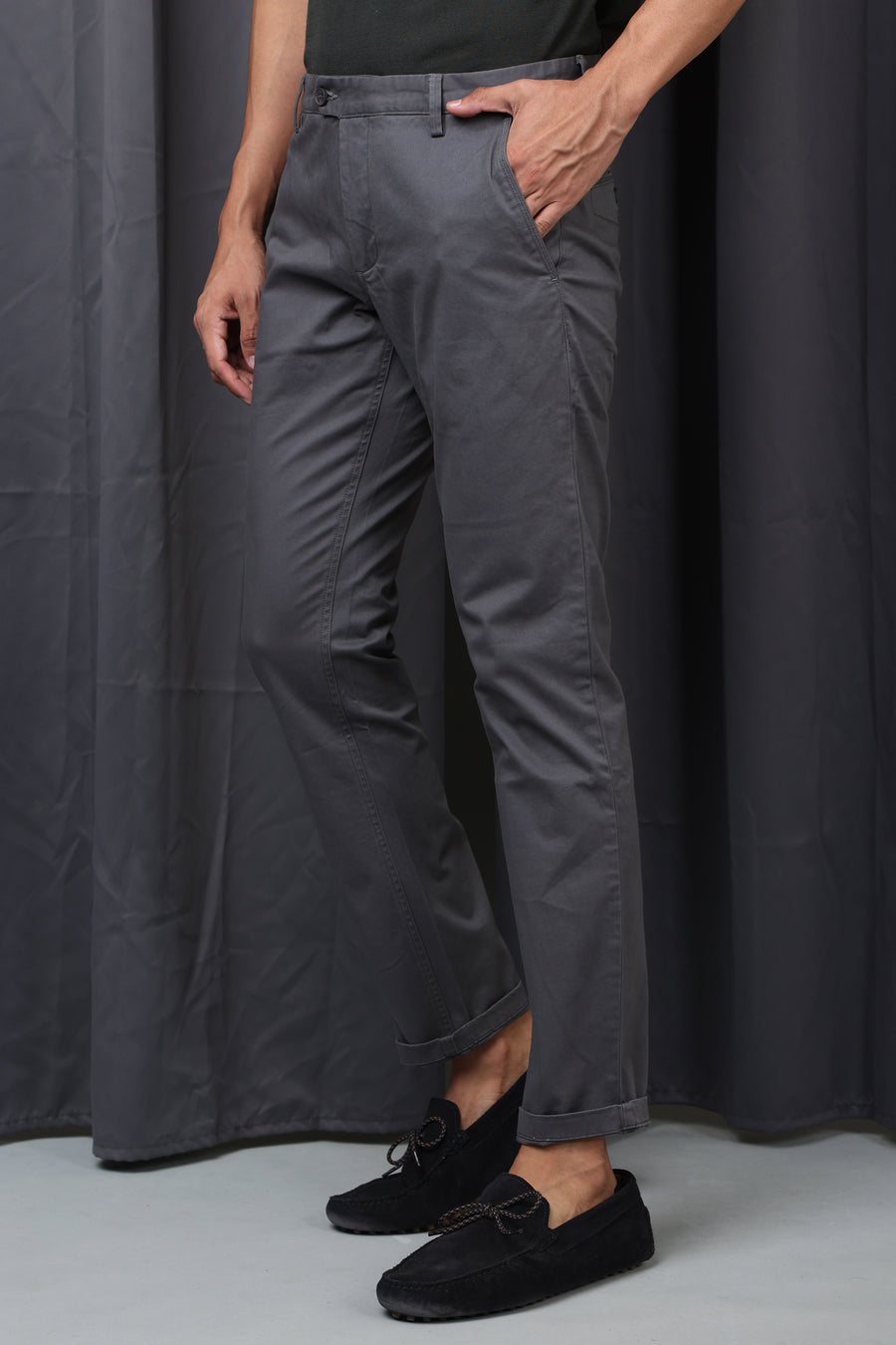 Pop - Premium Strech Trouser - Dk Grey
