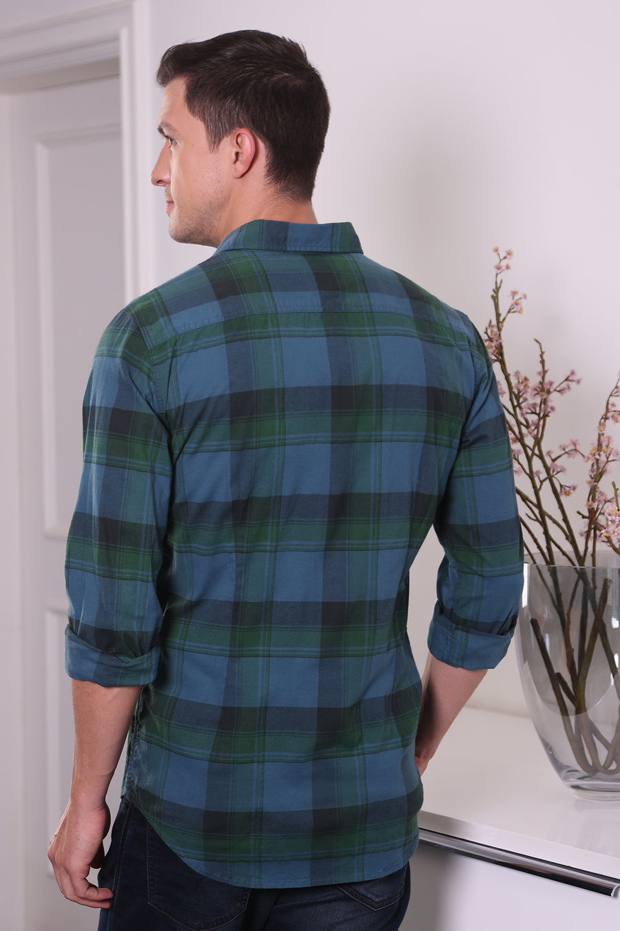 Tymon - Yarn Dyed Check Shirt - Green