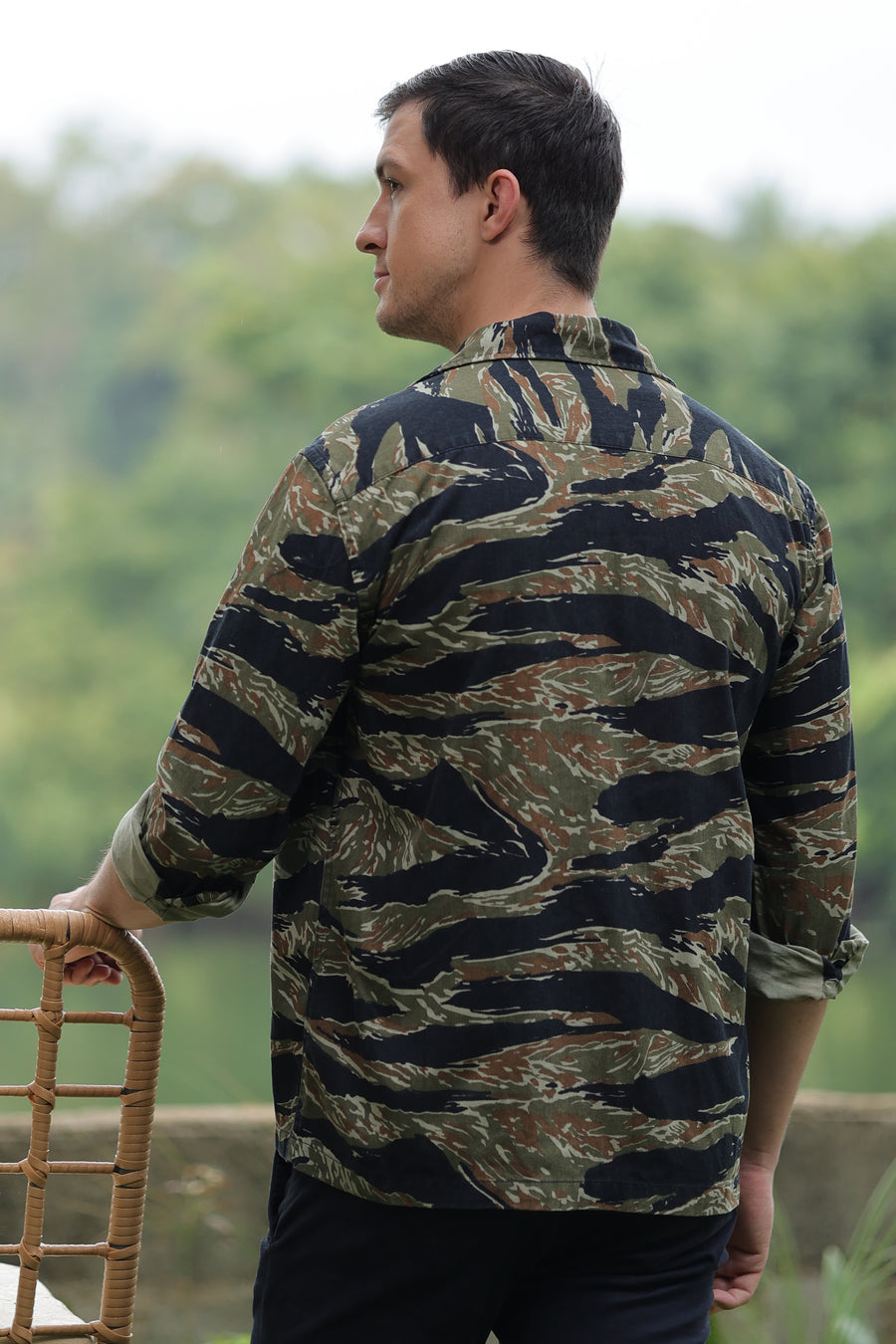 Manchester - Camouflage Print Overshirt - Brown
