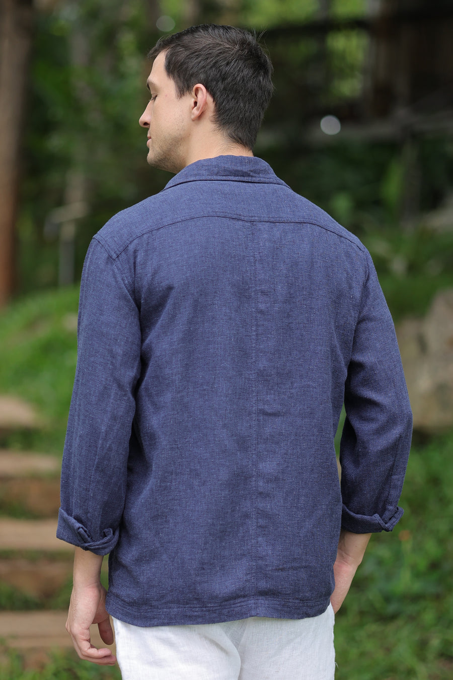 Chandon - Pocketed Cotton Overshirt - Navy