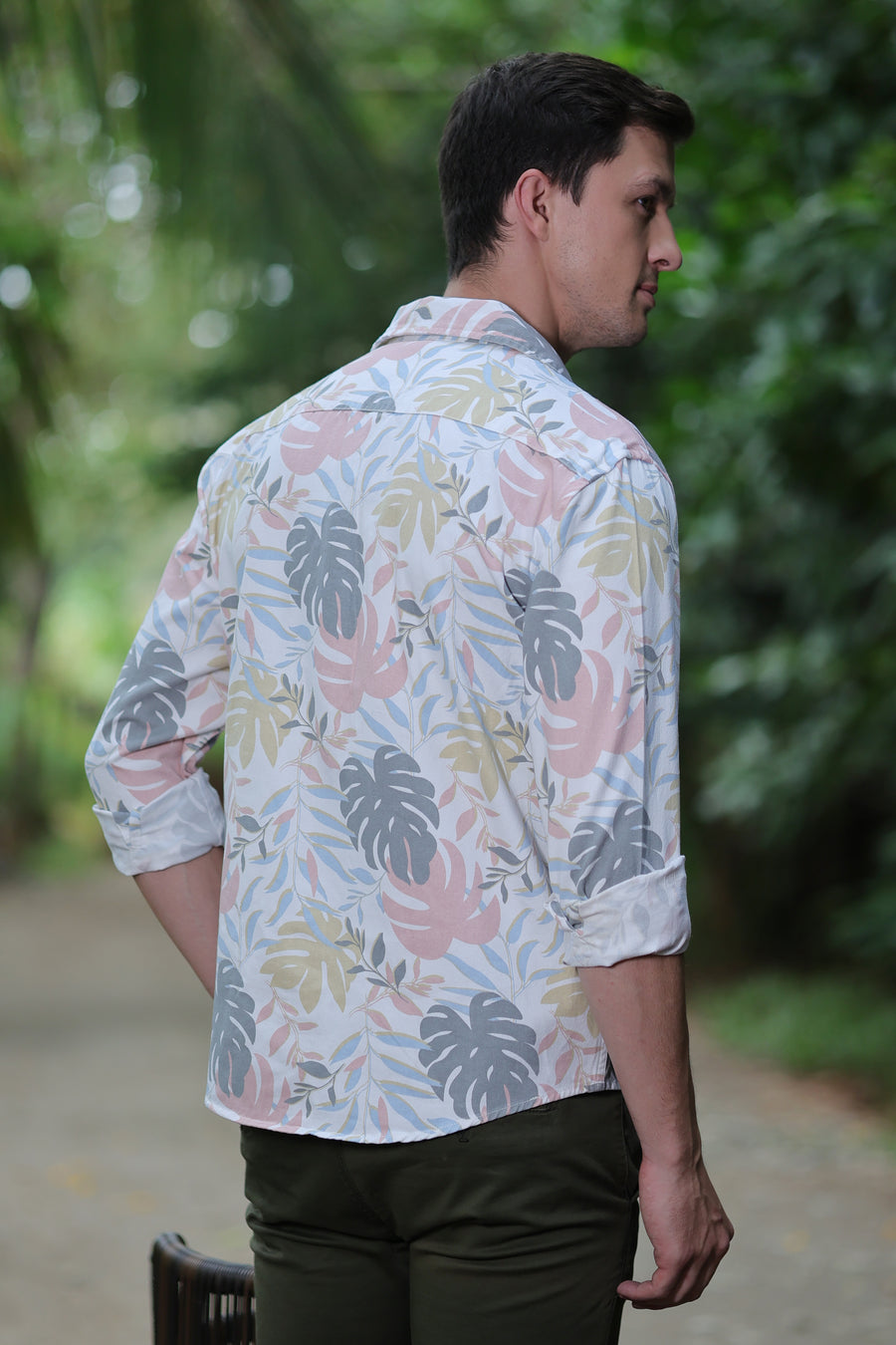 Frost - Floral Printed Overshirt - Blue
