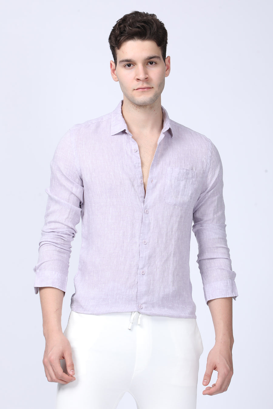 Oyalo - 100% Linen Shirt - Lavender