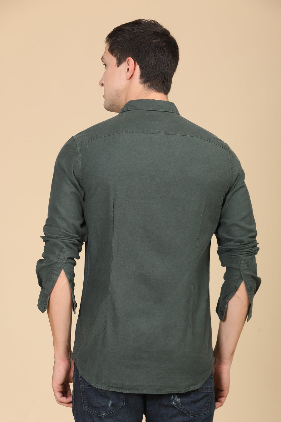 Popular - Cotton Twill Shirt - Olive