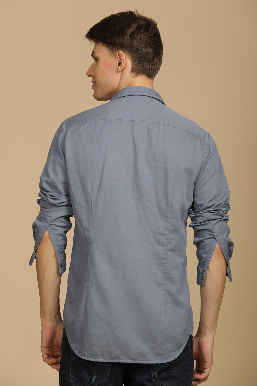 Marcus - Soft Texture Cotton Shirt - Petrol