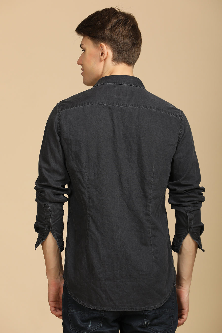 Layla - Cotton Twill Shirt - Black