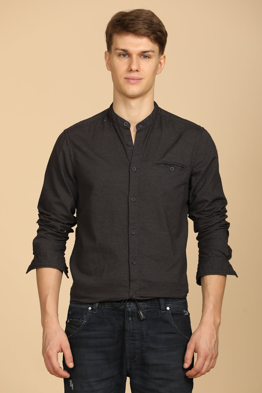 Crazy - Corduroy Solid Shirt - Grey