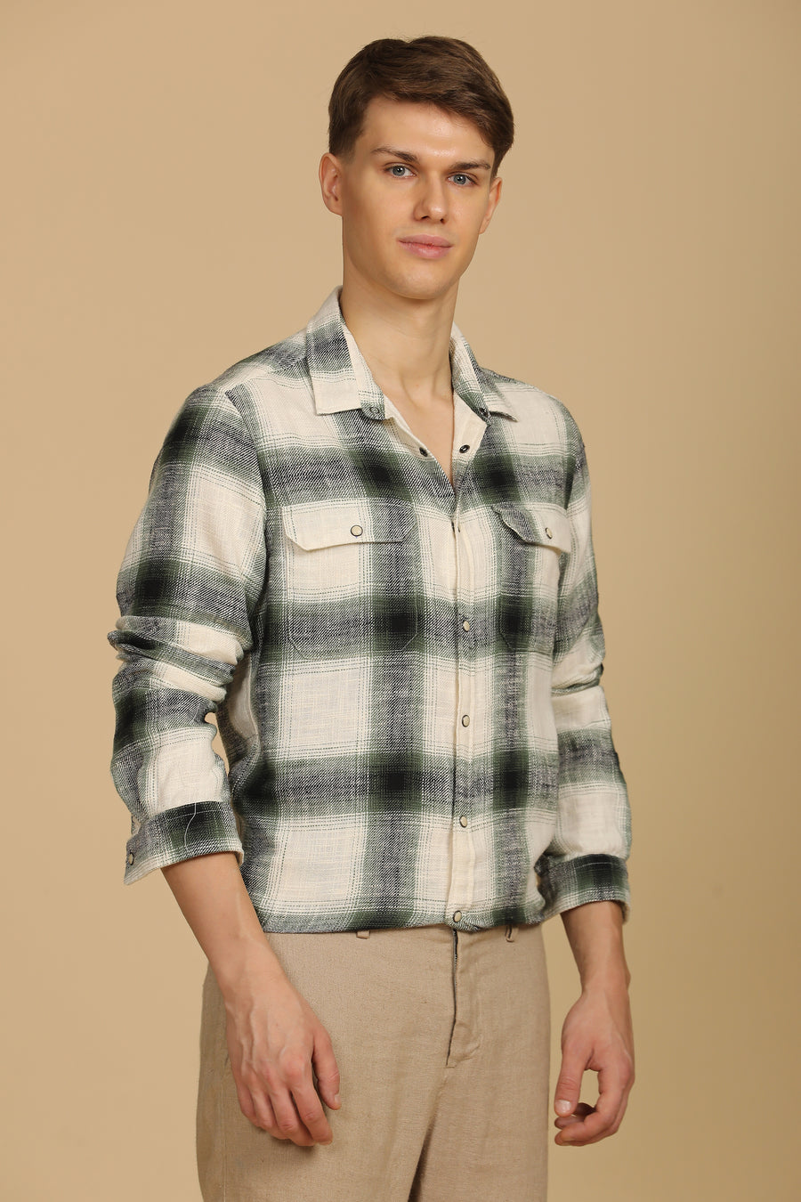 Fenix - Brushed Check Shirt - Green