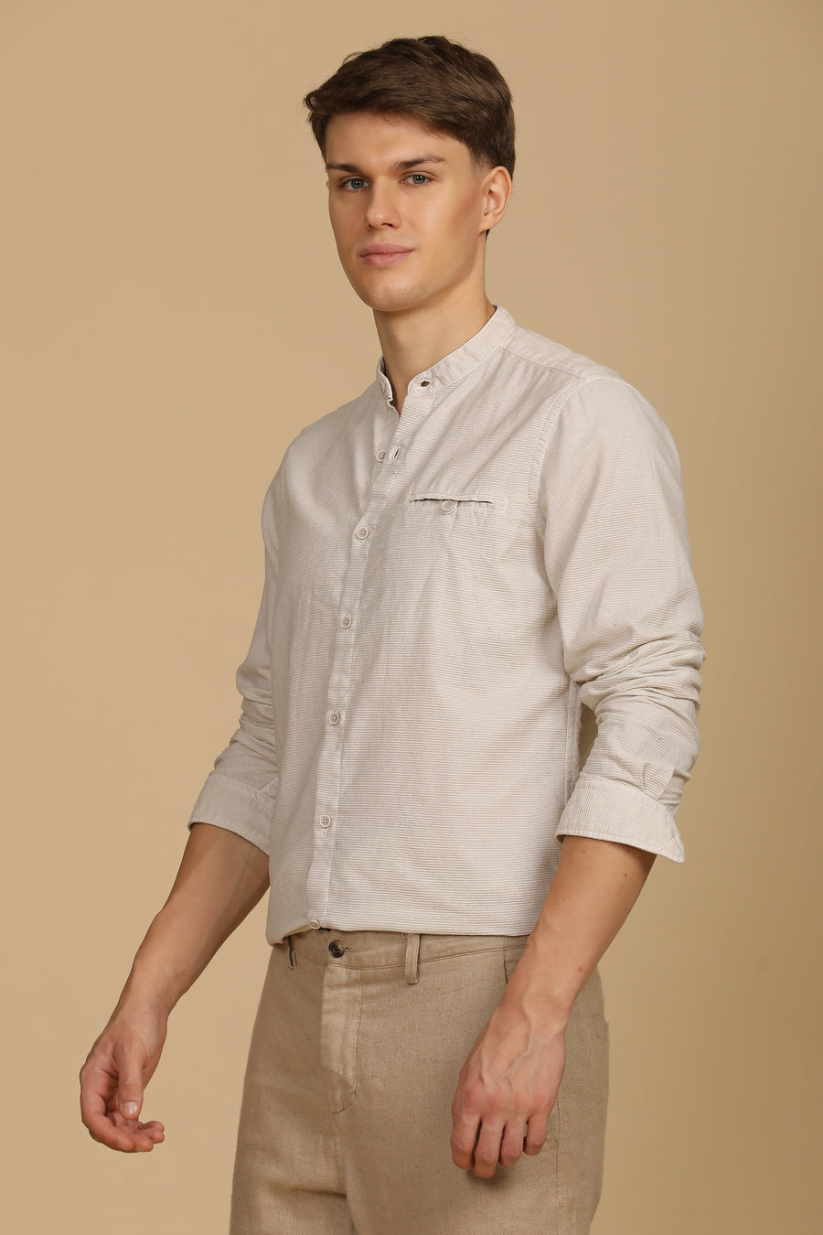 Crazy - Corduroy Solid Shirt - Cream