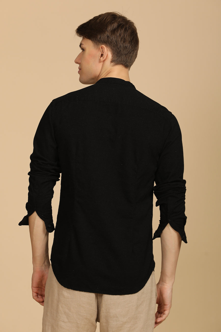 Crazy - Corduroy Solid Shirt - Black