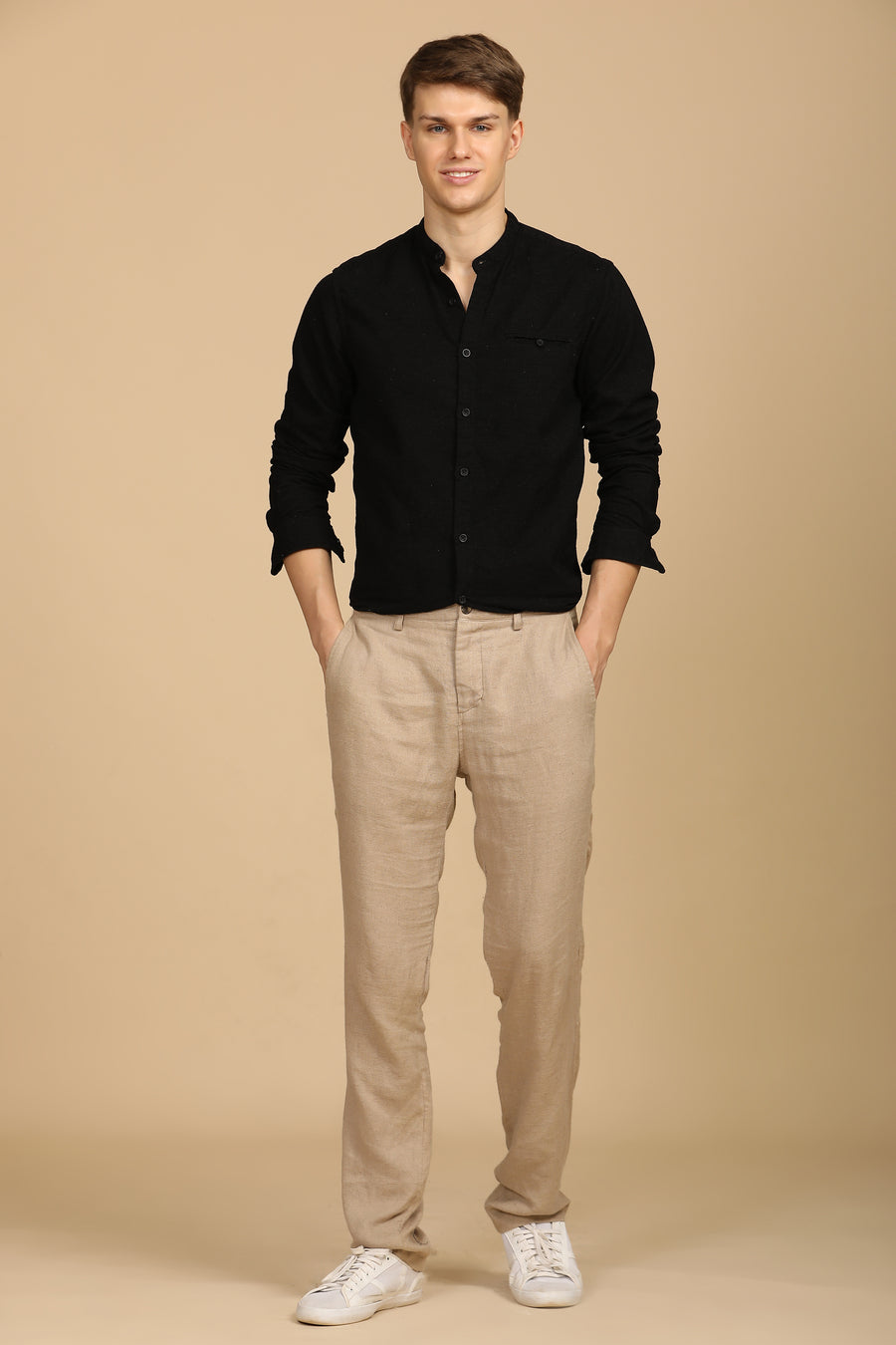 Crazy - Corduroy Solid Shirt - Black