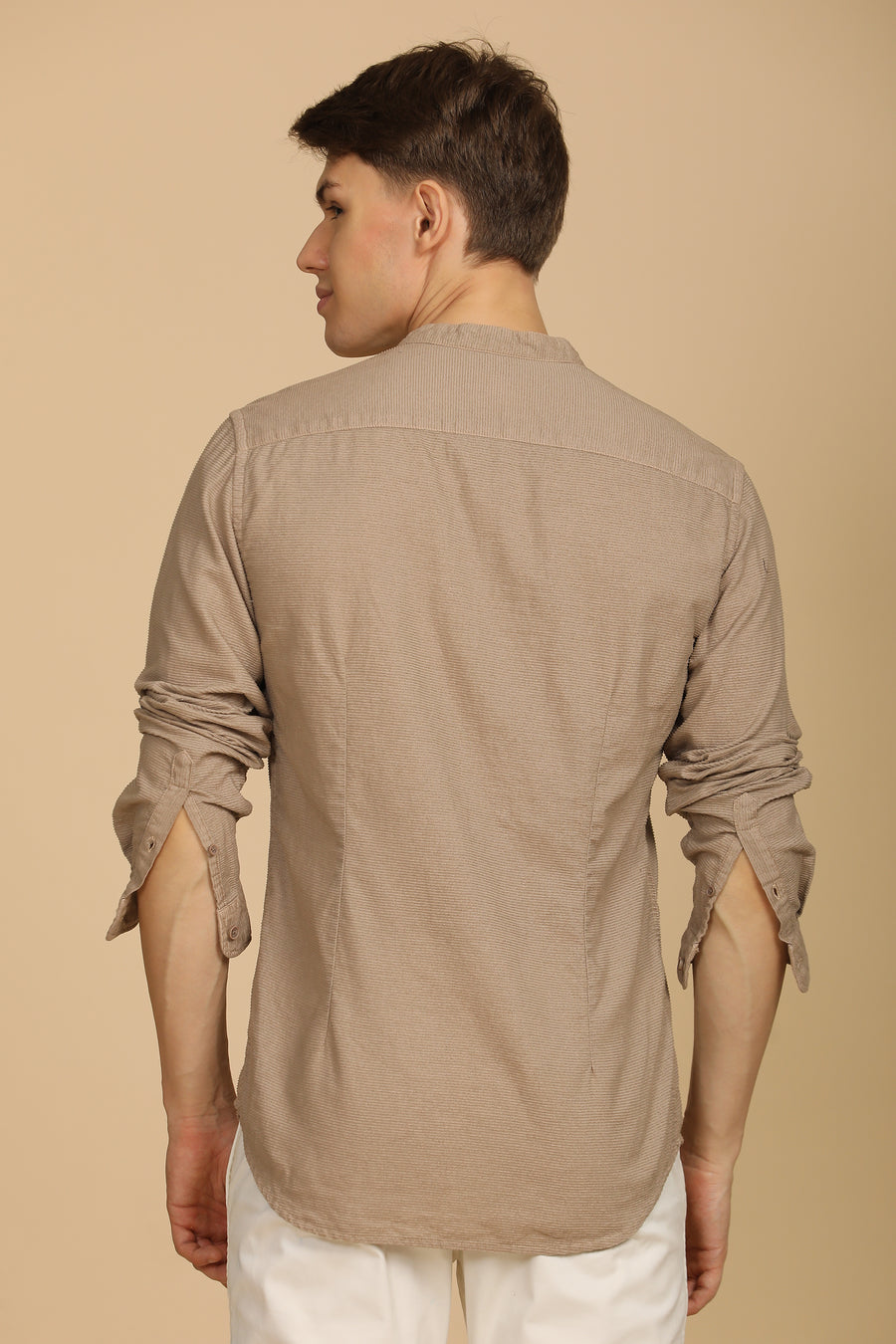 Crazy - Corduroy Solid Shirt - Khaki