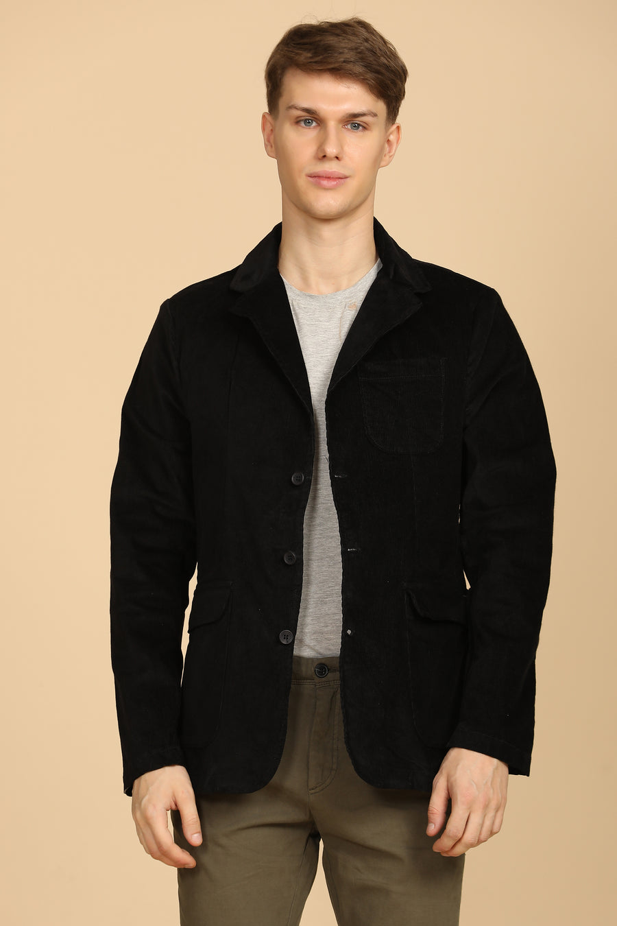 Curson - Fine Corduroy Blazer - Black