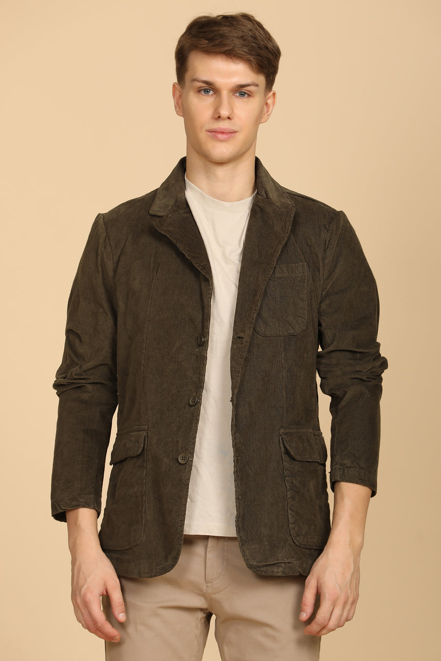 Curson - Fine Corduroy Blazer - Olive