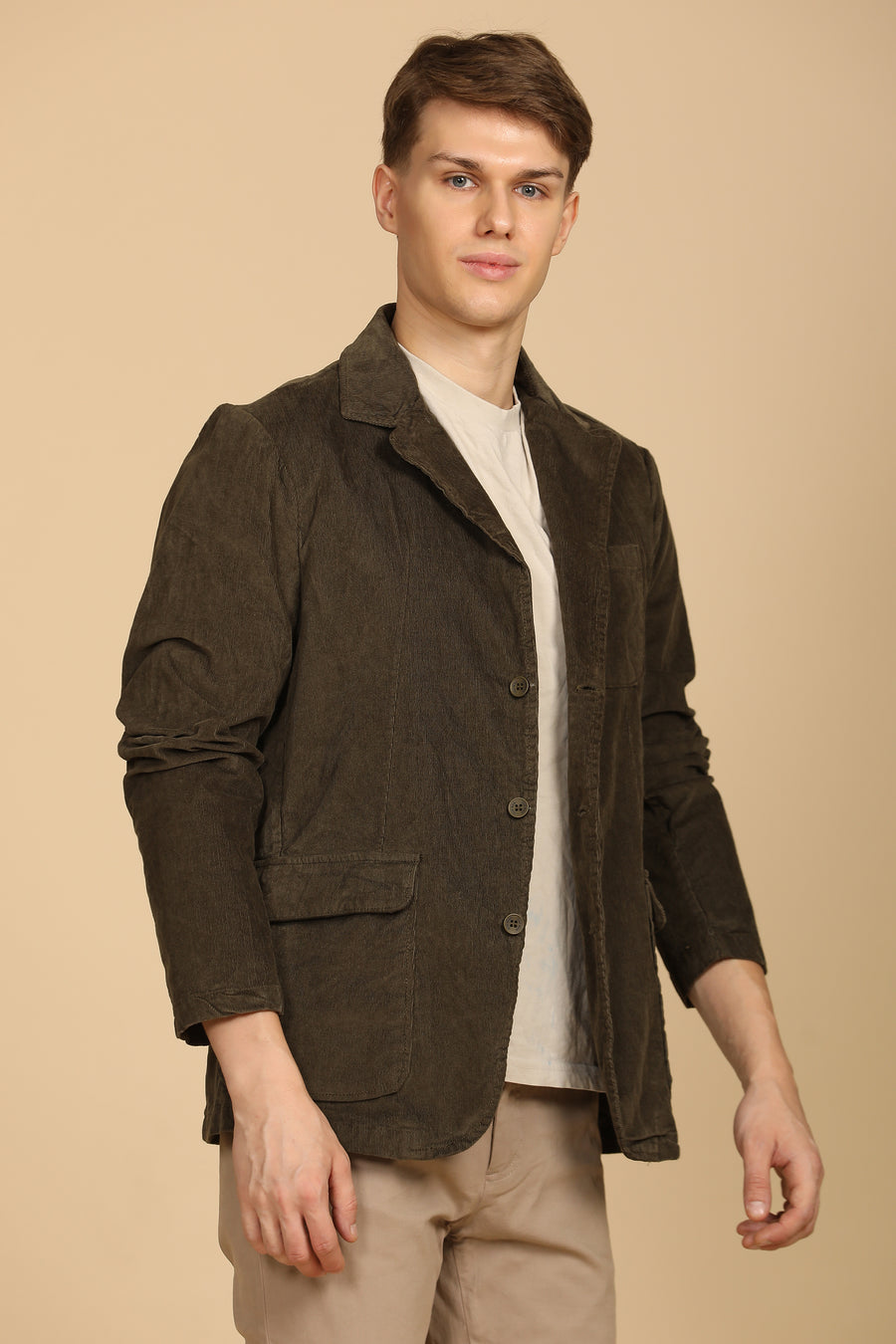 Curson - Fine Corduroy Blazer - Olive