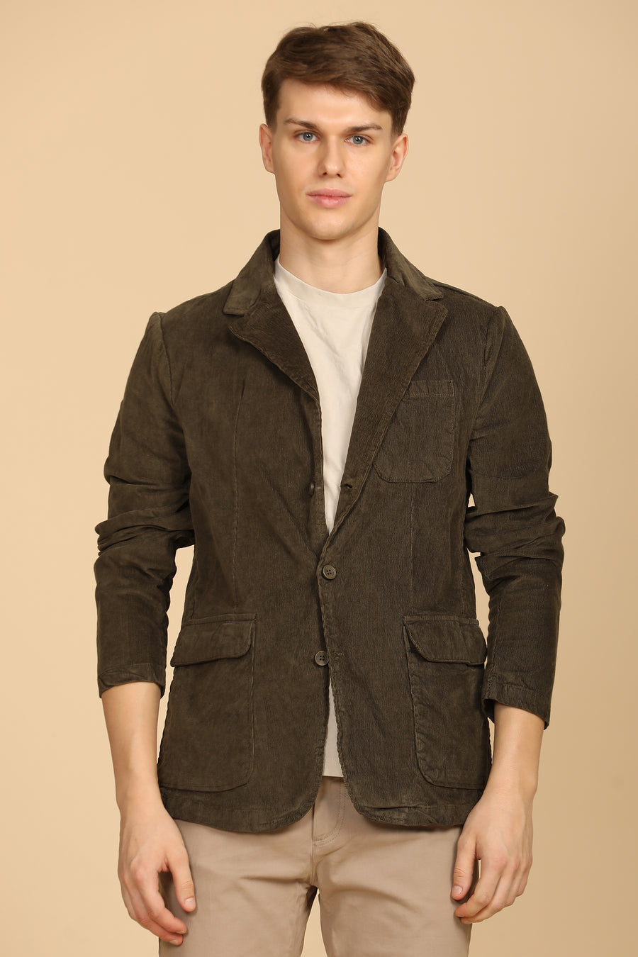 Curson - Fine Corduroy Blazer - Olive