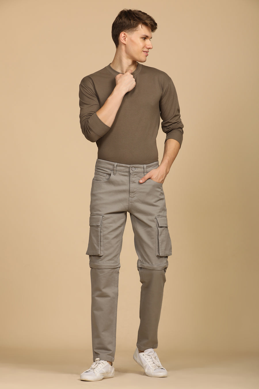 Monte - Zip-Off Cargo Trouser - Grey