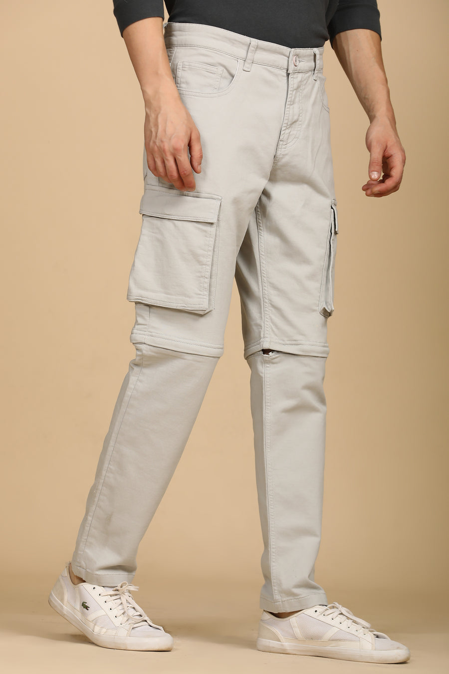 Monte - Zip-Off Cargo Trouser - Silver