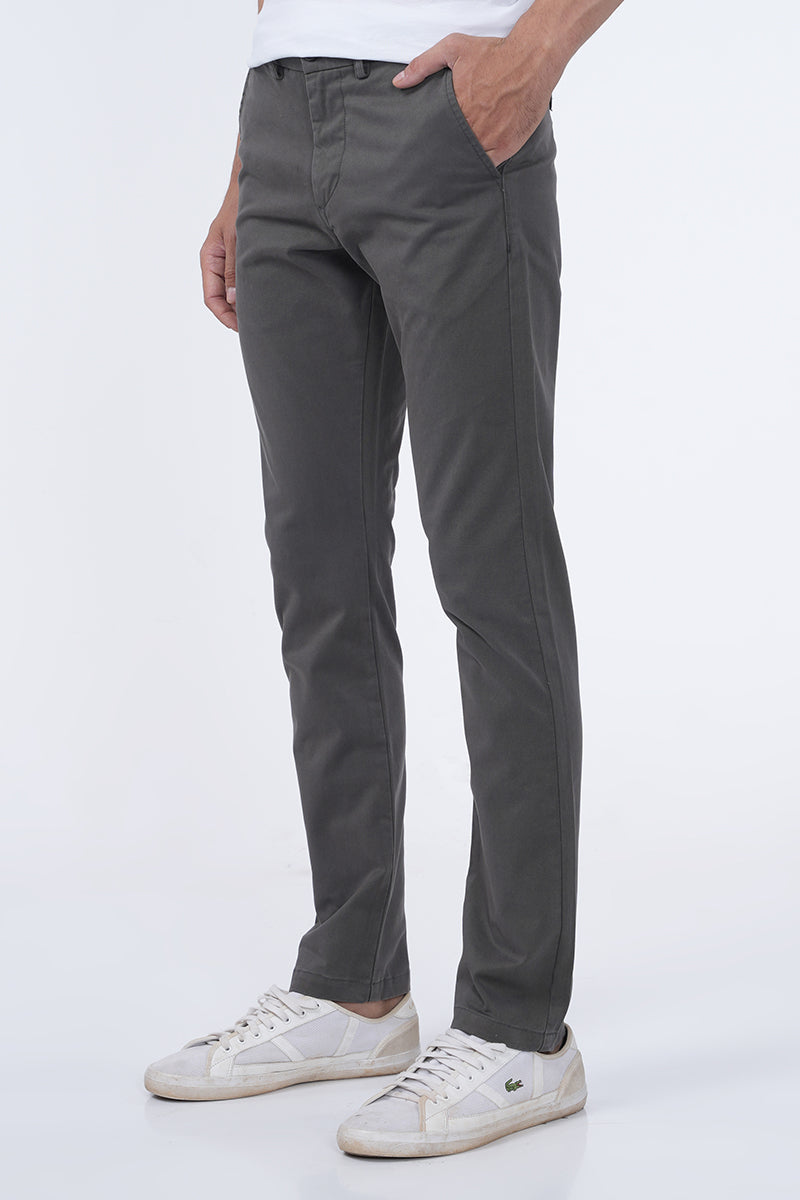 Bless - Comfort Stretch Chino - Dk Grey