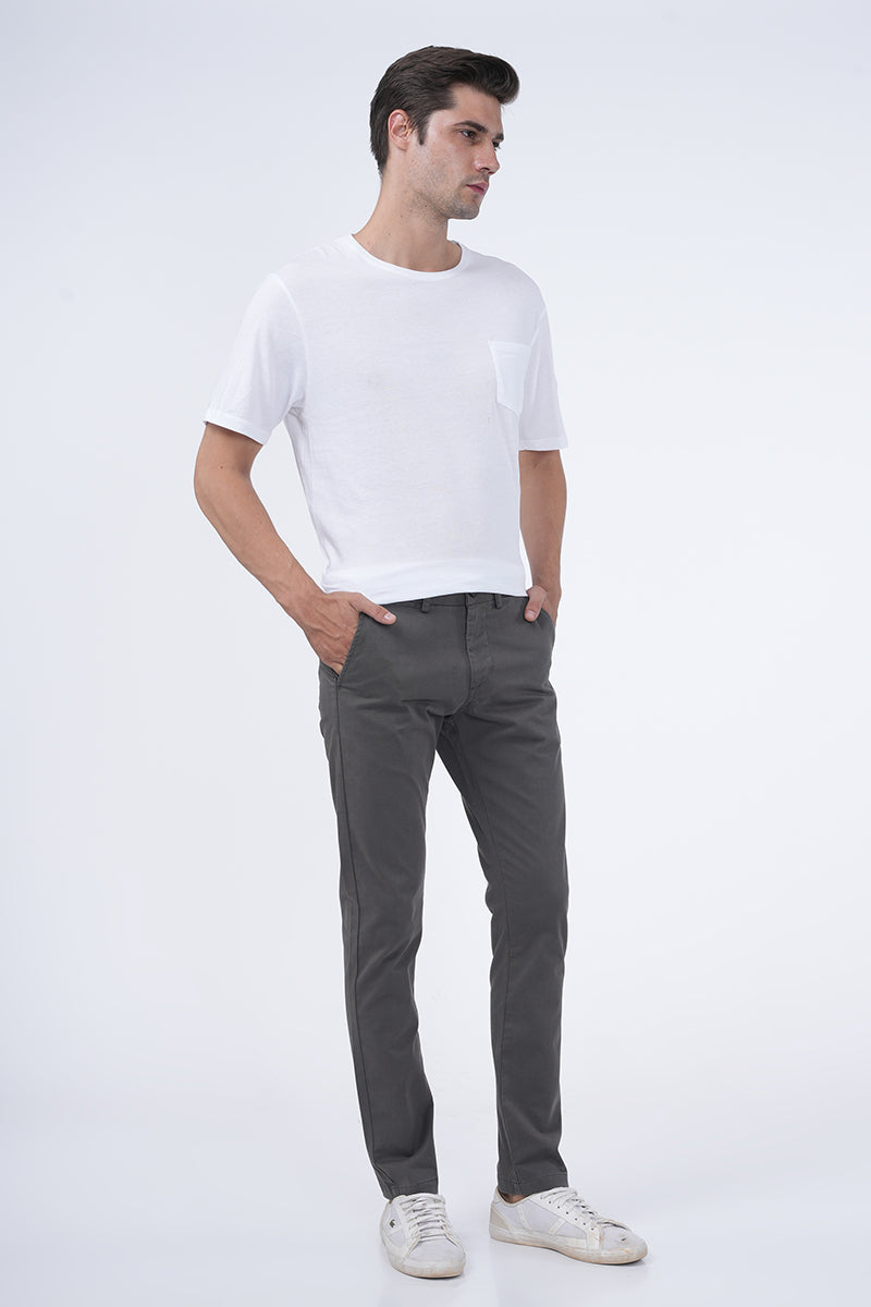 Bless - Comfort Stretch Chino - Dk Grey