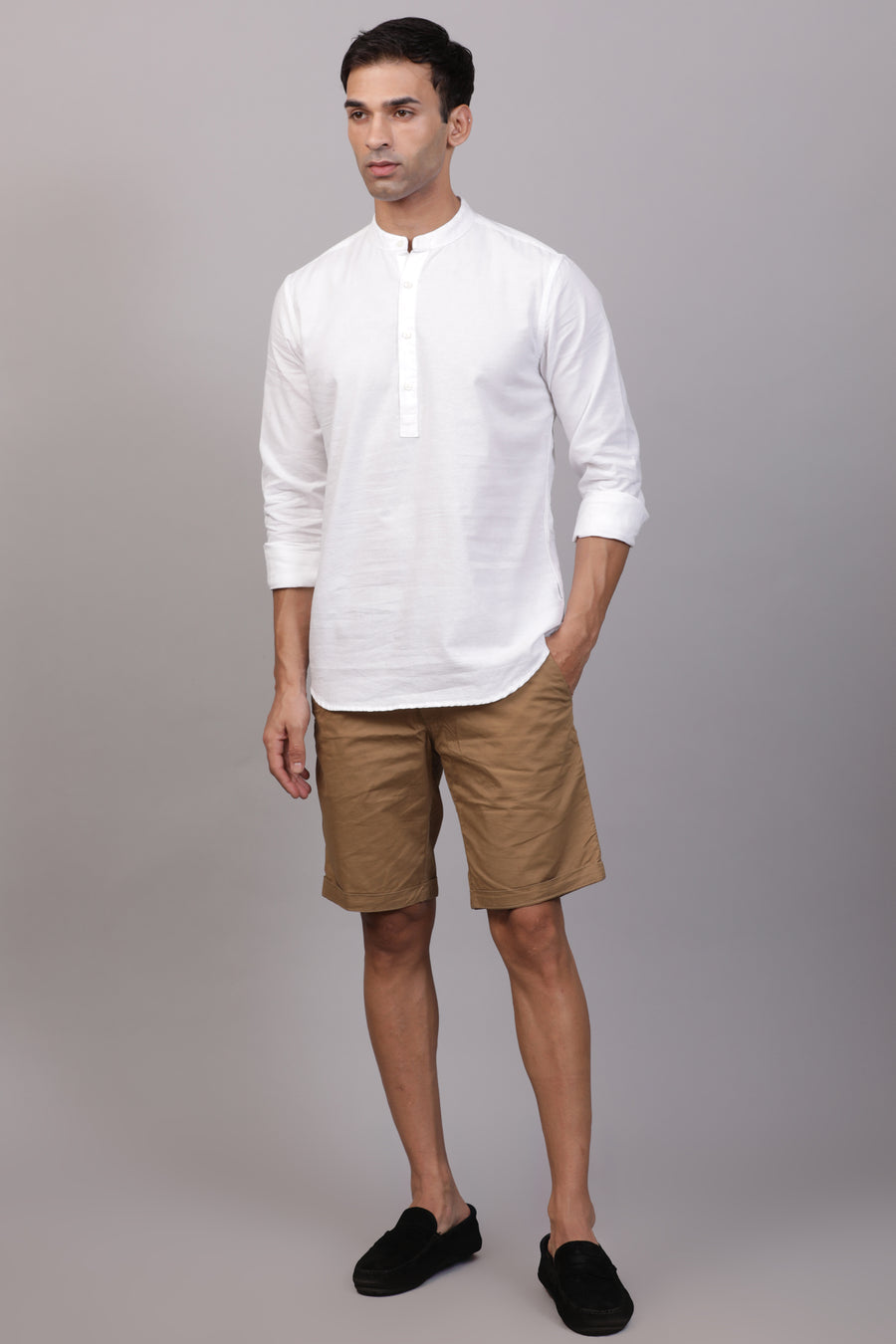 Dollar - Kurta Style Shirt - White