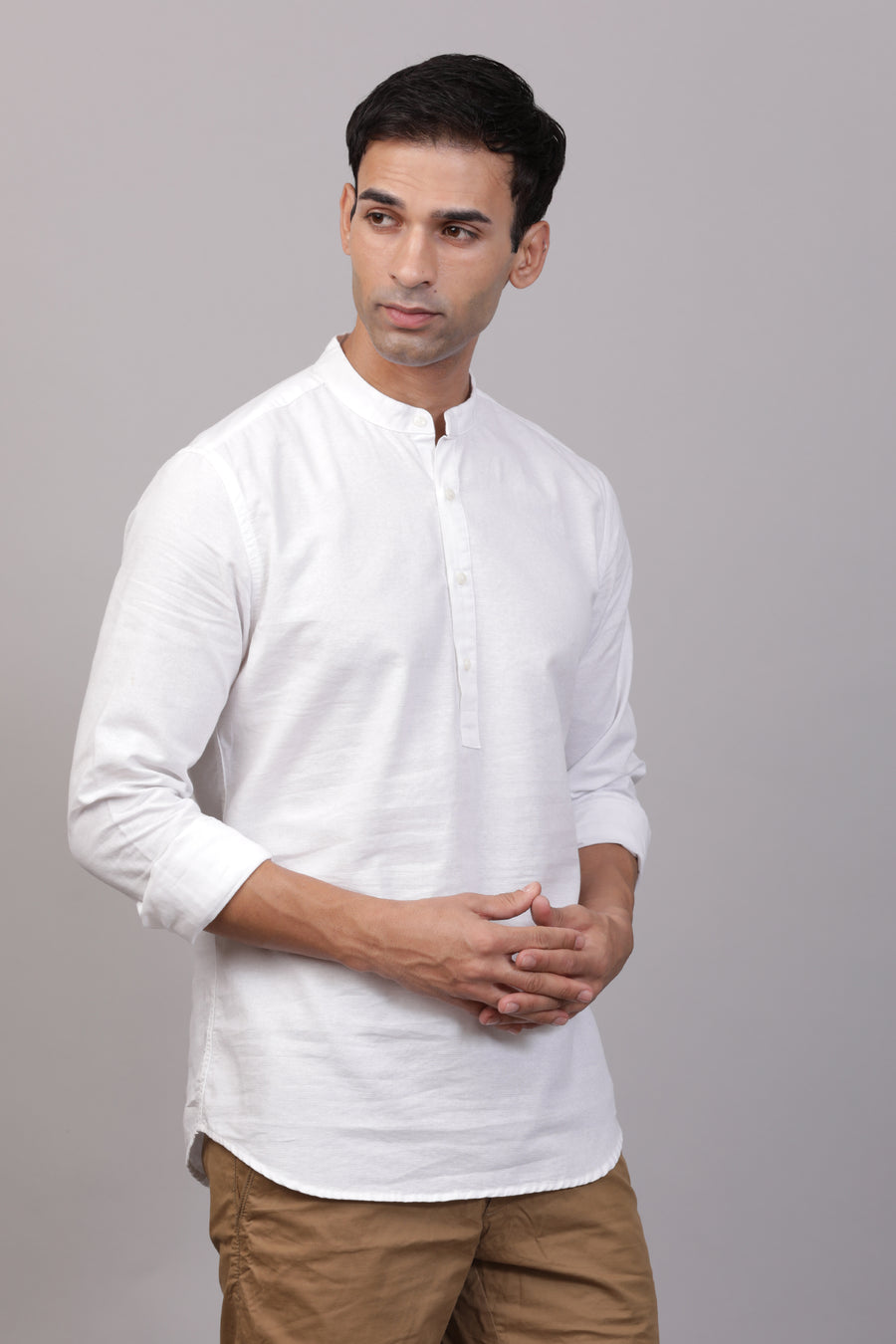 Dollar - Kurta Style Shirt - White
