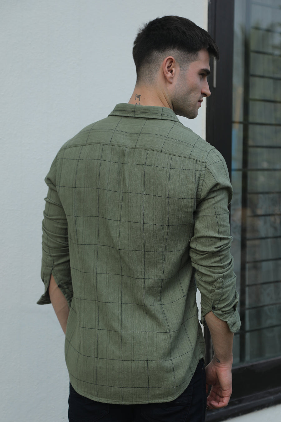 Kyle - Structured Check Shirt - Green