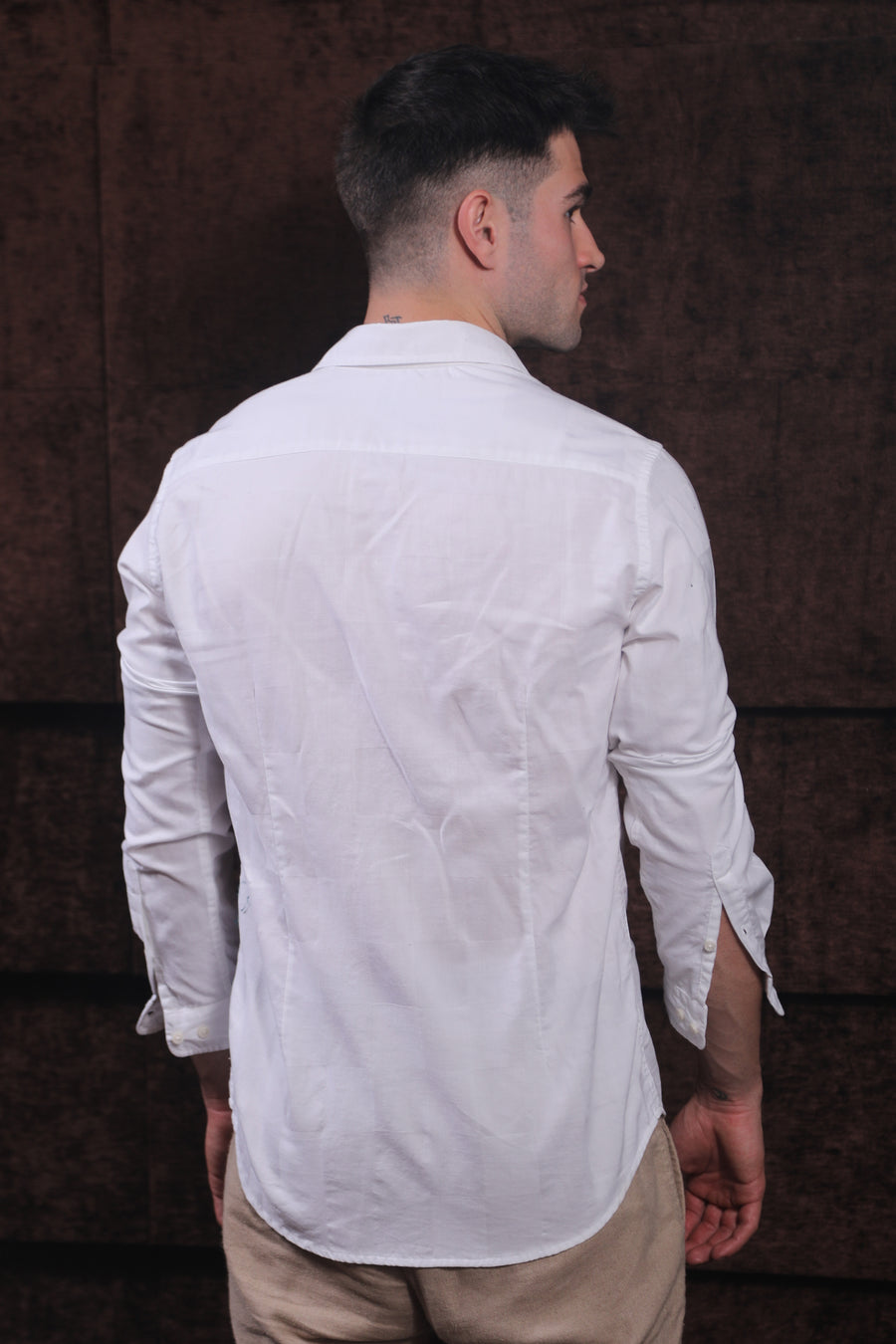 Faron - Checkered Shirt - White