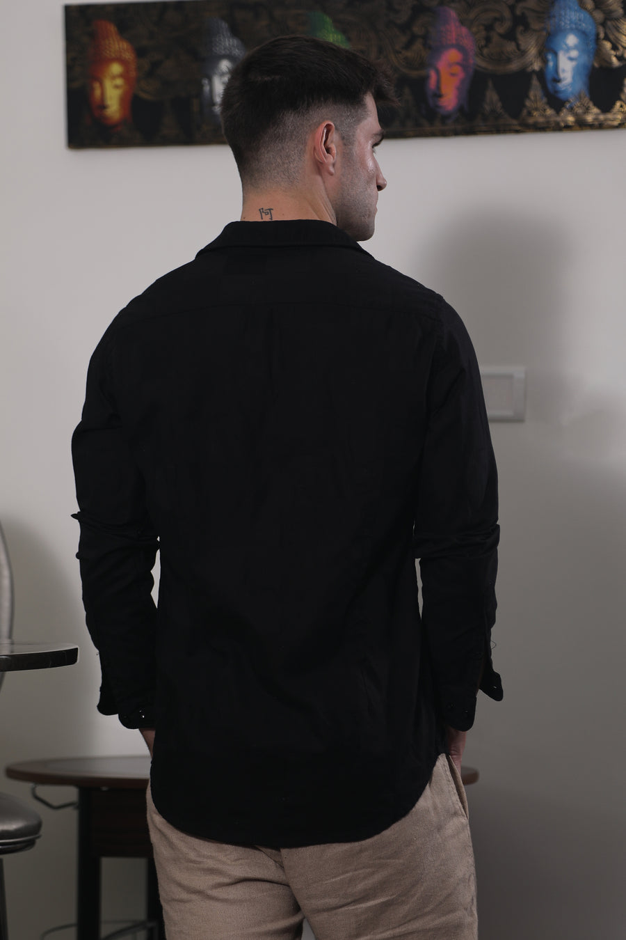 Faron - Checkered Shirt - Black