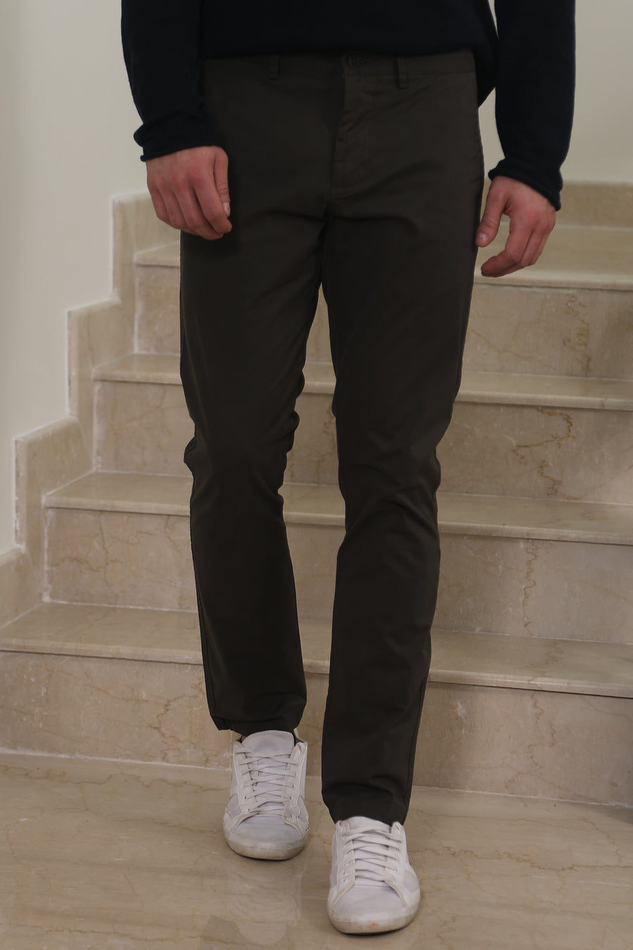organic-comfort casual trouser-lt olive